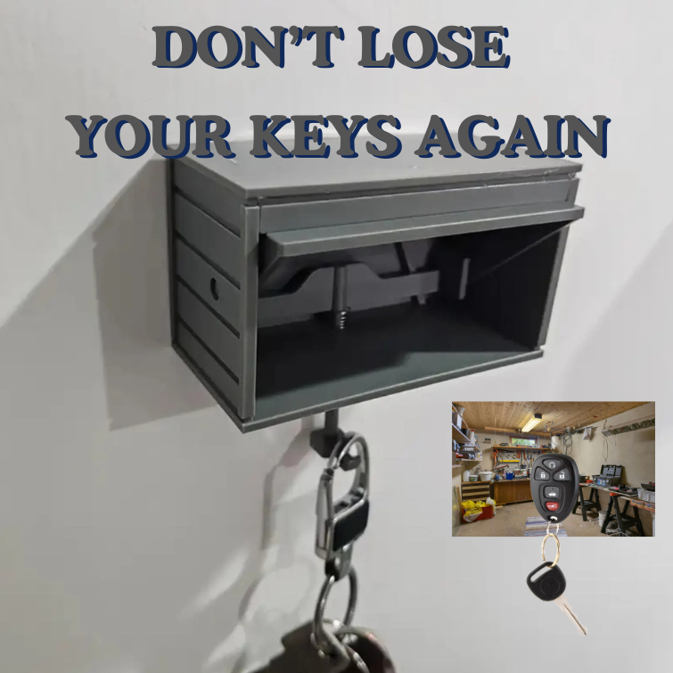 Key Holder for Wall, Car Garage Opening Door, Car Garage Key Holder. Multi-Purpose Car and Garage Key Ring